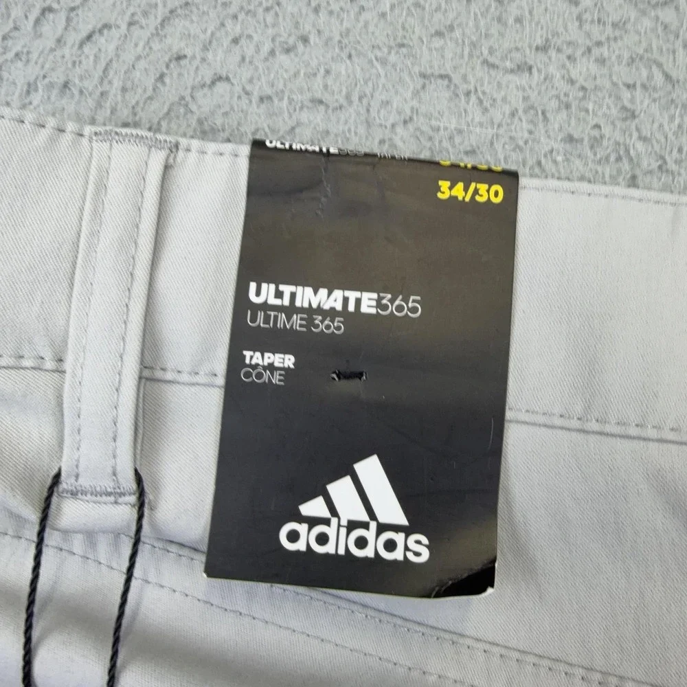 Adidas Pants Mens 34x30 Gray Ultimate365 5 Pocket Taper Golf Stretch Chino